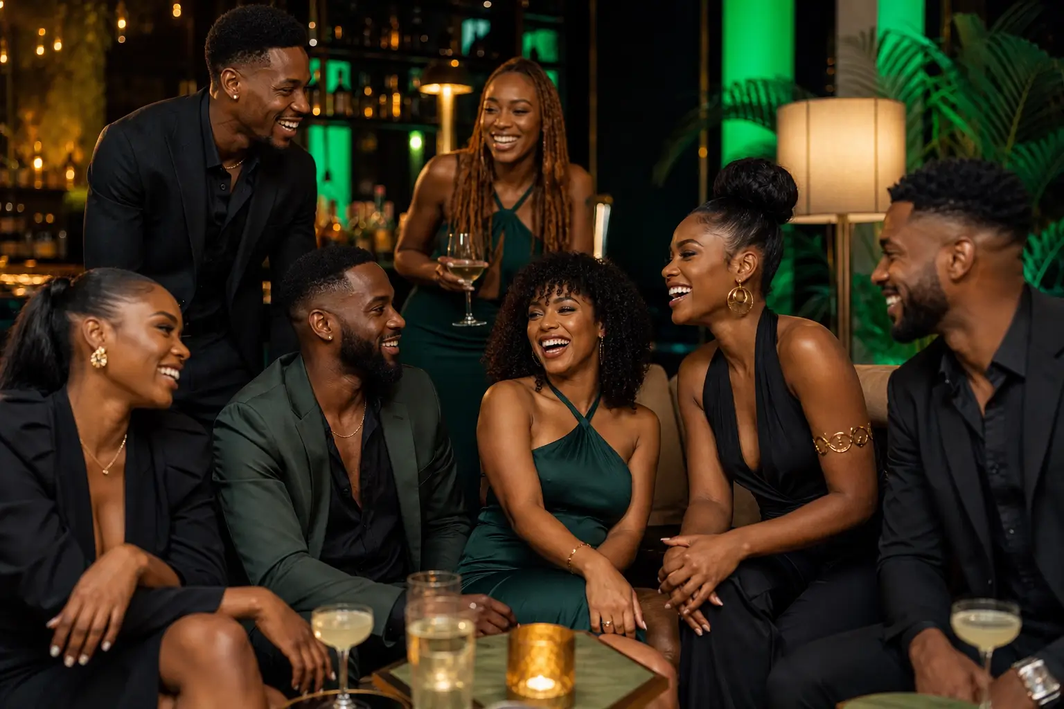 Black singles connecting and socializing